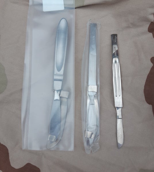 Tsekkien L&auml;&auml;kint&auml; Skalpellit, hyv&auml;kuntoiset